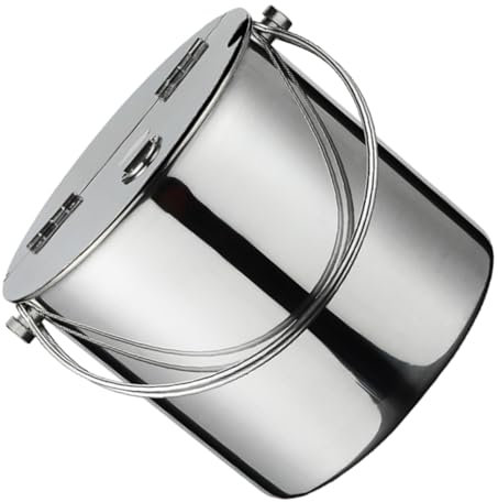 BRIGHTFUFU Edelstahl Eiskübel Mit Deckel Doppelwandiger Isolierter Eisbehälter Für Bar Party Und Veranstaltungen Für Bier Wein Und Getränke Robuste Konstruktion Und Elegantes Design
