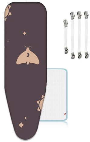 ZJBKX Copriasse da stiro extra large, 160 x 60 cm, regolabile, XXL, con 4 clip e 1 panno anti-stiro