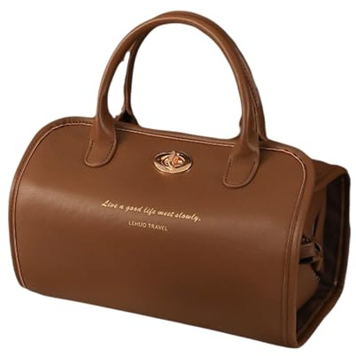 Sacchetto Cosmetico Pieghevole Portatile 4 In 1, Borsa Con Notevole Cosmetici In Pelle 4 In 1 | Conservazione Di Cosmetici Con Manico E Pieghevole -Make Up Borsa Da Viaggio Con CO, multicolore,