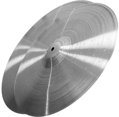 WQZzjm Piezas de Instrumentos de percusión, 2 Piezas, Juego de platillos de aleación de Plata Hechos a Mano para batería de Jazz, platillos Profesionales de 14 Pulgadas, platillos Hihat para batería