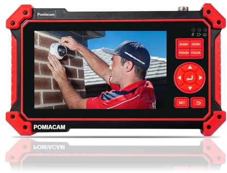 CCTV Camera Tester HD-2950, 8MP TVI CVI AHD CVBS Analog Camera Tester 5 inch TFT-LCD Screen UTP Cable Test HDMI & VGA input RS485 PTZ Control Audio Test 12V Power Output