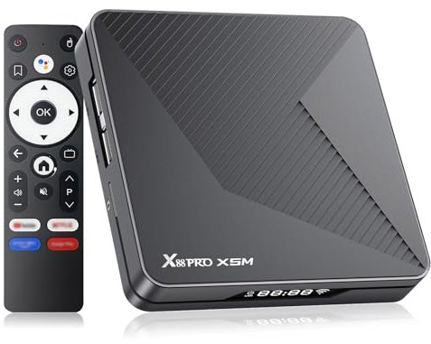 Android TV Box 14.0, Android Box 2025 4GB RAM 64GB Storage, Smart Box for TV with S905X5M 2.0GHz Quad-core CPU 4K Tv Box Support WiFi 6 2.4G/5.8G Dual-WiFi AI-SR 3D HDR10+ 1000M Ethernet BT5.0 USB 2.0