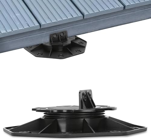 Fogmiea Lot de 10 plots réglables en hauteur, 18-30 mm, parfaits pour les constructions en bois composite, les structures en bois, les lames de terrasse en bois