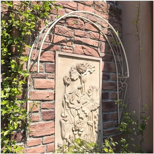 Arche de rosier pour plantes grimpantes, tonnelle de jardin en métal, pergola, arche pour porte de fenêtre, entrée, arche de jardin semi-circulaire à fixation murale