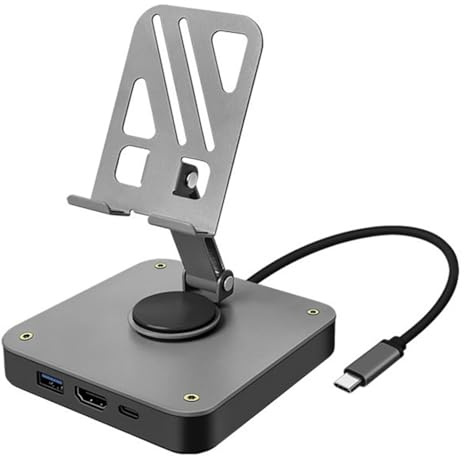 Portable USB C Expansion Dock And Handheld Consoles Holder Stable 4K30Hz Output For Gaming Consoles And Laptop Switches Dock With Stand
