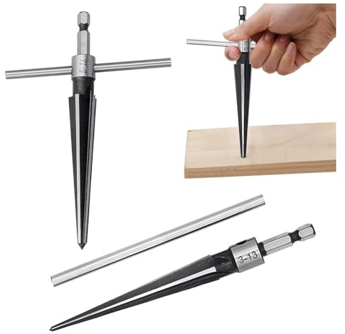Osmond Bridge Pin Hole Reamer,3-13mm(1/8-1/2Inch)&5-16mm(1/2-5/8 Inch) T Handle Taper Reamer Set,Pin Hole Handle Tapered Reamers