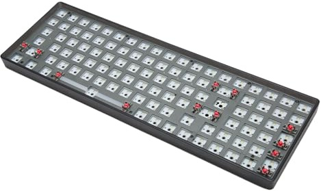 Kit Fai da Te Tastiera Meccanica Modulare, Kit Fai da Te Tastiera Meccanica Cablata Tipo C 100 Tasti per Ufficio (BLACK)