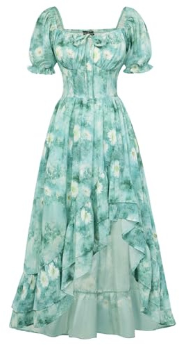 SCARLET DARKNESS Womens Summer Casual Maxi Dress UK Wedding Guest Milkmaid Long Dress Cocktail Party Beach Sundress for Ladies