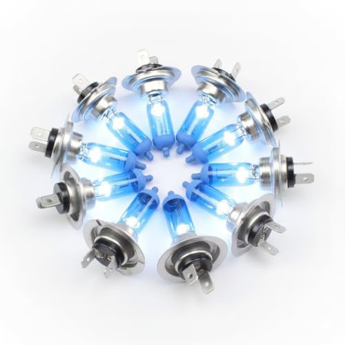 - SET- 10x Stück H7 55W PX26D 12Volt UV-Kristallglas mit GAS - XENON OPTIK Halogen Lampen Long Life Birnen Super White