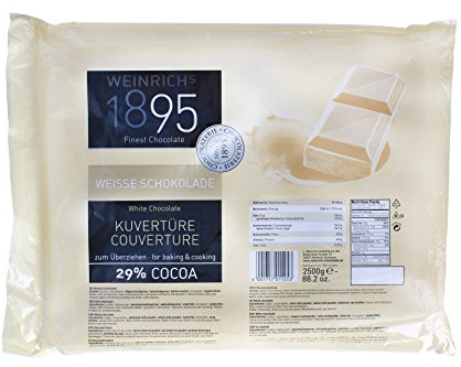 Weinrichs - Weiße Kuvertüre Schokolade Backzutat - 2,5 kg