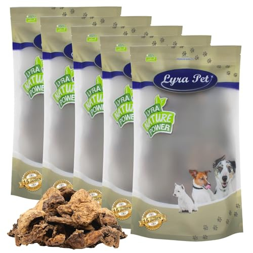 Lyra Pet® 5 kg Lammlunge getrocknet - Kausnack für Hunde | Naturbelassene Belohnung aus 100 % Lamm - Proteinhaltiges Leckerli für Hunde - Leichter & gut verdaulicher Kauartikel