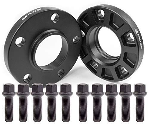 Estilo-R Spurverbreiterung 5x112 40mm 2x20mm Ø66,5 ABE schwarz für Audi A6 4G A4 A5