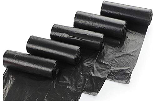 LKJHG 10 Rollos de Bolsas de Basura de 15 litros, 200 Bolsas de Basura Resistentes, se Pueden Usar en Interiores o en el Dormitorio, la Cocina o la Oficina (50 x 60 cm)