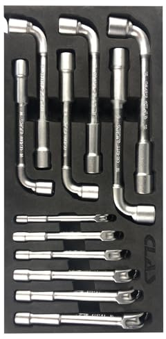 Insert 12 clés à pipe 6 pans 8-17mm CrV - OS 5399 - CLAS Equipements