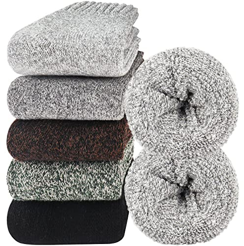 Jeasona Dicke Thermosocken Damen 39-42 Wollsocken Warme Wintersocken Stricksocken Geschenke für Winter