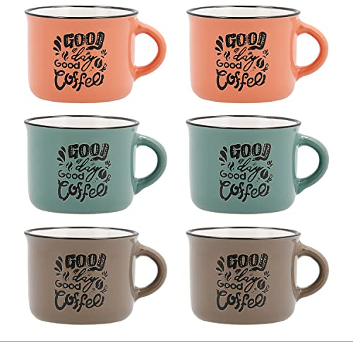 Quid SET DE 6 TAZAS CERÁMICO SURTIDO