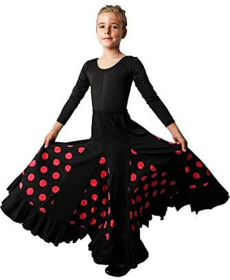 Dysmad Costumizate! Falda de Flamenco para niñas. Flada con un Volante y Lunares con Colores a Elegir.