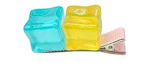 Kashasin Anime Bocchi The Rock Haarnadel, blaue und gelbe Eiswürfel, elastisches Haarseil für Damen und Mädchen, Accessoires, Stirnband, Schmuck, Geschenke (Rock-Haarnadel)