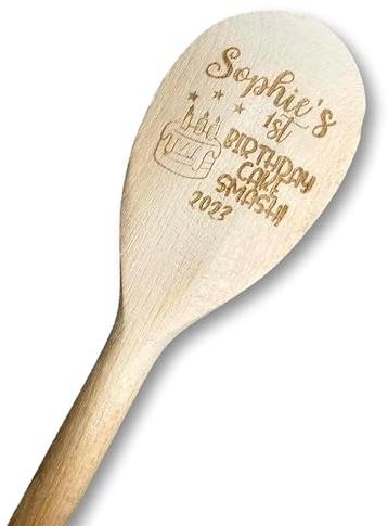 Personalised Cake Smash Spoon | Birthday Cake | First Birthday | Birthday Cake Spoon | Personalised Kitchen Gift | Cooking Gift | Kitchen Present