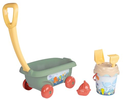 Smoby Life Strandwagen Eimer + Zubehör 42 % recycelte Materialien und 100 % recycelbar