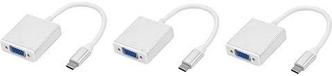Gadpiparty 3stücke Type-c Zu Vga Adapterkabel USB Konverter Für HDTV Monitor Und Projektor Silber Für Präsentationen Und Videos Ohne Verzögerung