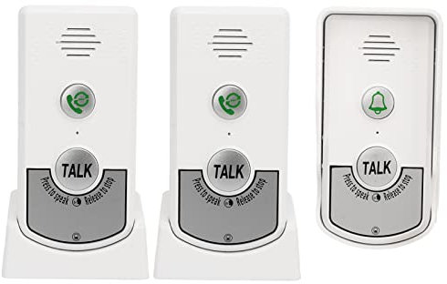 Wireless Voice Intercom Doorbell, 2-Way Intercom Systems for Home Waterproof Door Chime Kit Electronic Home Security Access Control System, for Home Office