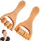 Rodillo de masaje,2 piezas Masajeador Manual,masajeador de madera,Rodillo Masajeador Aparato para Masaje,Rodillo de Masaje para Celulitis,Cabeza Rodillo,para Hombro,Pierna