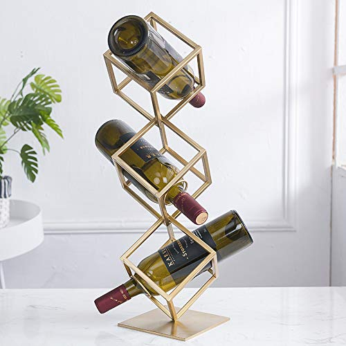 Generisch WeinregalRegal, Regal, Dekoration, Wohnzimmer, Schrank, Dekoration, Bar, Heimschrank, Geschenkaufbewahrung (Farbe: DREI Etagen)