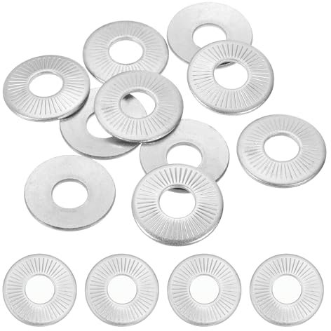 PATIKIL Rondelle a Disco a Molla Belleville Acciaio Inossidabile 304, 10pz, Guarnizione Piatta Conica Scanalata M10x27mm per Applicazioni Automobilistiche, Industriali e di Costruzione