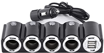 Generic 4 Way Car Cigarette Lighter Socket Splitter with USB, DC 12V 24V Power Charger Adapter, Highly Popular Among Vehicle Owners, Genericbuvxt4rms0