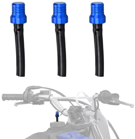 TEOZBLU 3 piezas Válvula Tapa Tanque Combustible, Universal manguera de combustible moto, ventilación Tanque Gasolina Moto, Manguera ventilación Aire Tapa Combustible Transpirable