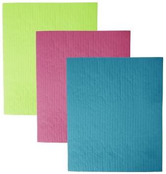 Dexam Set of 3 Swedish Dishcloths - Teal, Cerise, Green