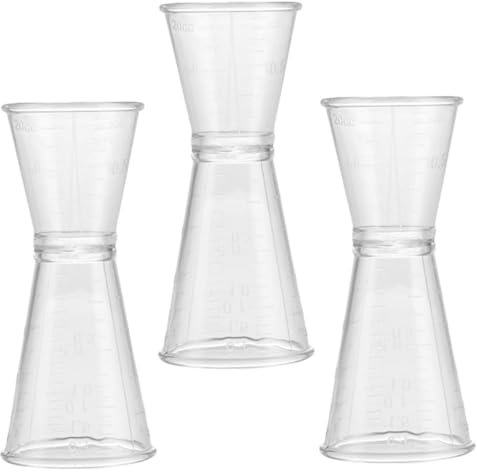 PAMINGONO 3piezas Vaso Medidor De Barra Jiggers Dobles Medidor De Vino Suministros De Bar