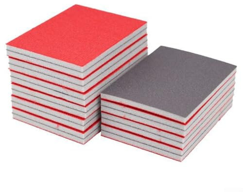 Komplettes Set von Schleifschwämmen enthält insgesamt 20 flexible Pads mit Körnungen von 180 bis 2500 für verbesserte Effizienz (Körnung 800)