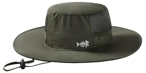 Bassdash UPF 50 + Angeln Sonnenhut Herren Wasserdicht Unisex Breite Krempe Bucket Boonie Hut Outdoor Fischerhut für Wandern Camping Safari Klassische BuschhüTe FH15