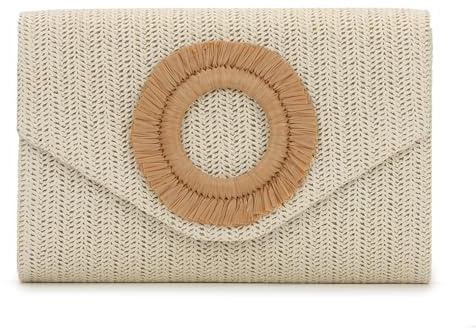 Freiesoldaten Straw Clutch Purses for Women Woven Evening Bag Summer Beach Bag for Party Weeding Vacation
