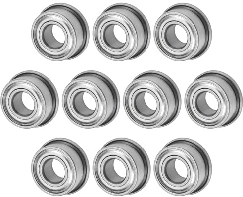 M METERXITY 10 Pcs Cuscinetti A Sfere Con Flangia F685ZZ 5mm x 11mm x 5mm | Doppio Scudo Metallico Z1, Acciaio Cromato GCr15, Per Carriole/Stampanti/Fax