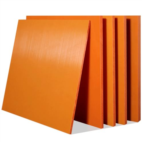 XJJDCB 2 Lastre Bachelite Rosse 4Mm – Pannelli Fenolici Resistenti al Calore per Isolamento Elettrico, CNC, Progetti Fai-da-Te, Trasformatori, Quadri Elettrici,500x500x4mm