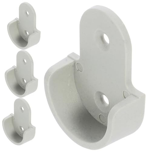 IMIKEYA Support pour Tringle à Vêtements en Plastique Simple, Facile à Installer, Résistant aux Dommages, Adapté pour Tringle de 25mm, Pack de 30 Pièces pour Réparation de Penderie