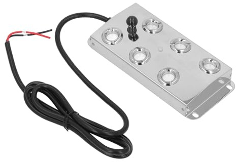 aqxreight Nebulizador de Fuente de Estanque de Agua Ultrasónico con Cable de 1,5 M Acero Inoxidable 6 Cabezales Generador de Niebla Ultrasónico Silencioso para Jardín Paisajístico DC45-48V a y Aire
