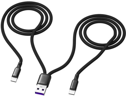 Rainway Cavo di Ricarica Multiplo 2 in 1, 1,2 m USB C Splitter per la Ricarica Multi Cavo di Ricarica, 5 A Doppio Splitter USB C, Adatto per la Ricarica di Vari Dispositivi di Interfaccia di Tipo C