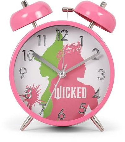 Accutime Wicked Glinda and Elphaba Silhouette Twin Bell Clock