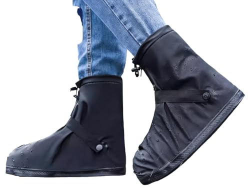 ZYOMVUN Copriscarpe Impermeabili, Copri Scarpa Antipioggia Riutilizzabili con Suola Antiscivolo, lavabile, Galosce Pioggia Fango Neve con Tallone Rinforzato, Copriscarpe Antipolvere