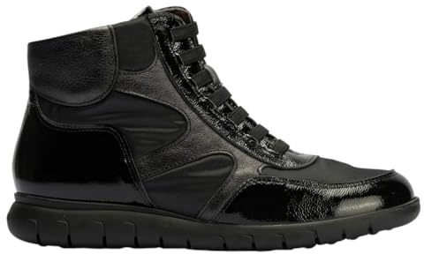 PITILLOS - Botín Mujer 20216 Negro | Piel Charol y Cremallera | Confort y Plantilla Extraíble - Cuero para: Mujer Color: Negro Talla: 38