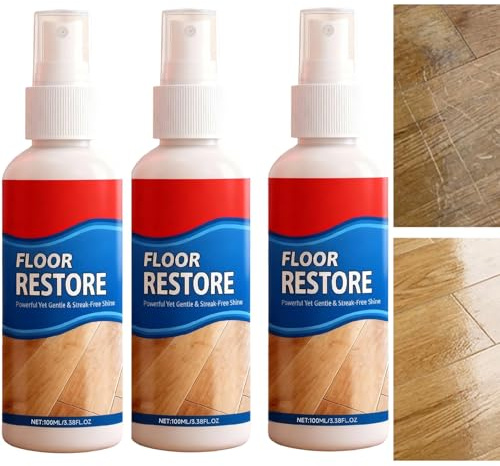 3Pcs Floor Restore Solution - 100ml Flooring Renewal Agent, Quick-drying Solution Wood Floor Renewal, Easy Application, Polishing Repair Scratch Remover,For All Wood Types
