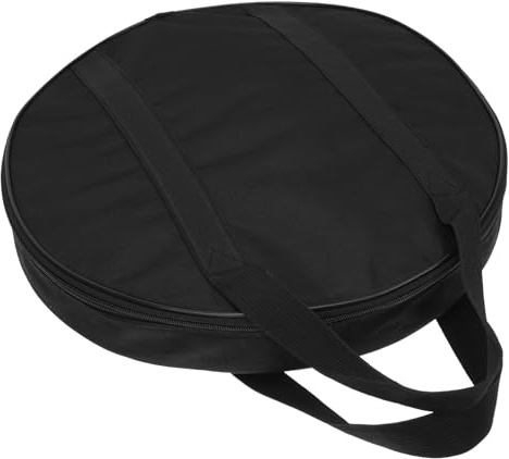 ABOOFAN Bolsa de Almacenamiento para Platillos y Gong, Funda Correa Bandolera Ajustable, Diseño Duradero para Músicos, Color Negro