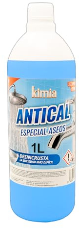 KIMIA Antical Especial Aseos 1L - Desincrustante Profesional | Elimina Cal en Mamparas, Grifos y Sanitarios