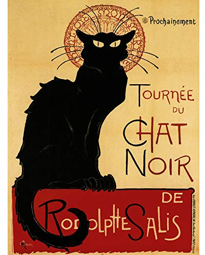 Wee Blue Coo CHAT NOIR RODOLPHE SALIS PARIS FRANCE VINTAGE POSTER ART PRINT 12x16 inch Parigi Francia Vintage ▾ Manifesto Stampa artistica