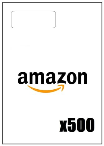 Stick'ngo 500 Blatt Papier mit integriertem Etikett zur Abrechnung über Amazon Seller Central – langes Adress-Etikett