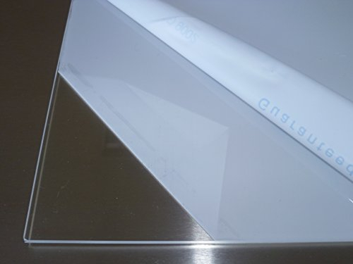 B&T Metall Verre acrylique PMMA XT Plaque transparente, résistante aux UV, film des deux côtés | 10 mm d'épaisseur | Format standard Dimensions : 50 x 80 cm (500 x 800 mm)